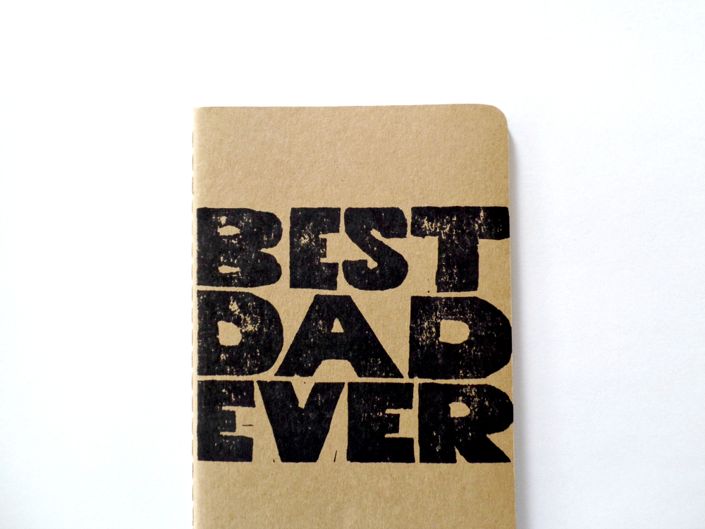 hand printed best dad ever small notebook