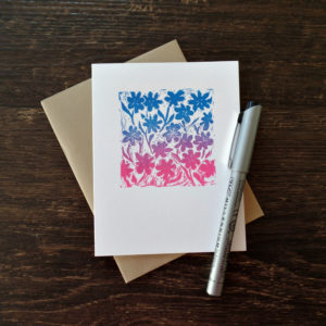 floral all occasion card with kraft envelope by messy bed studio