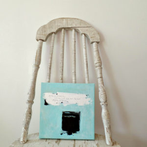 original fine art on chair by messy bed studio