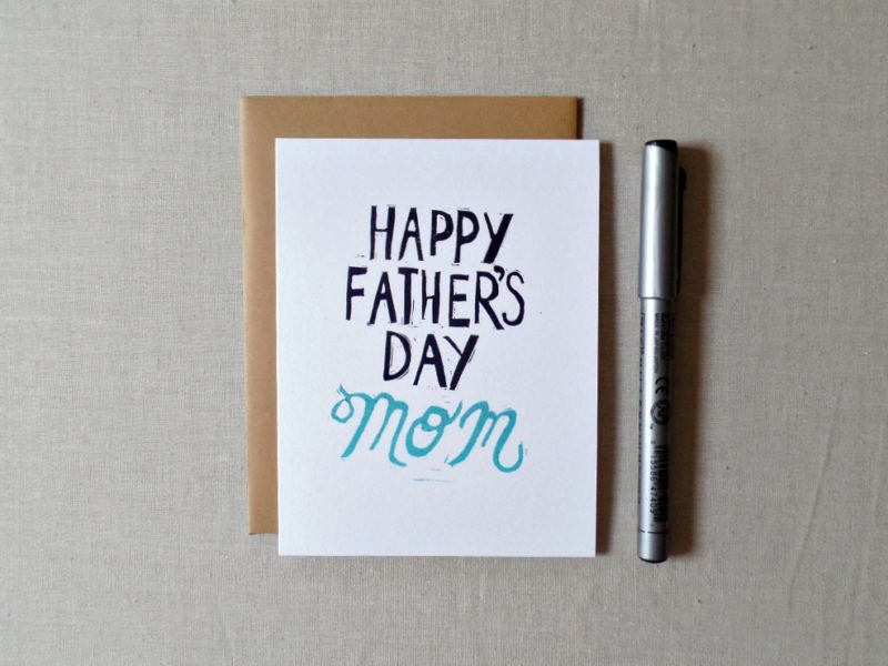 happy fathers day mom card from daughter