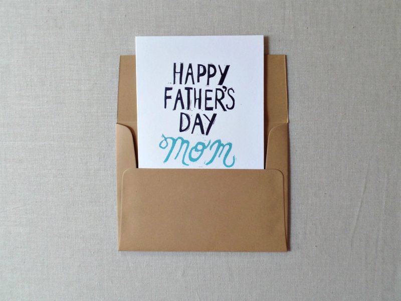 happy fathers day mom card for mother