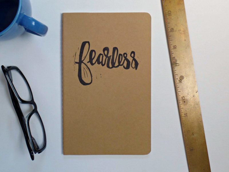 fearless journal with desk accessories