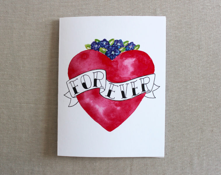 forever I love you card for valentines day