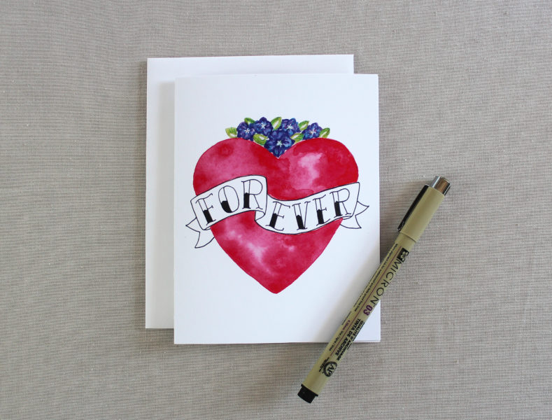 I love you forever card for valentines day