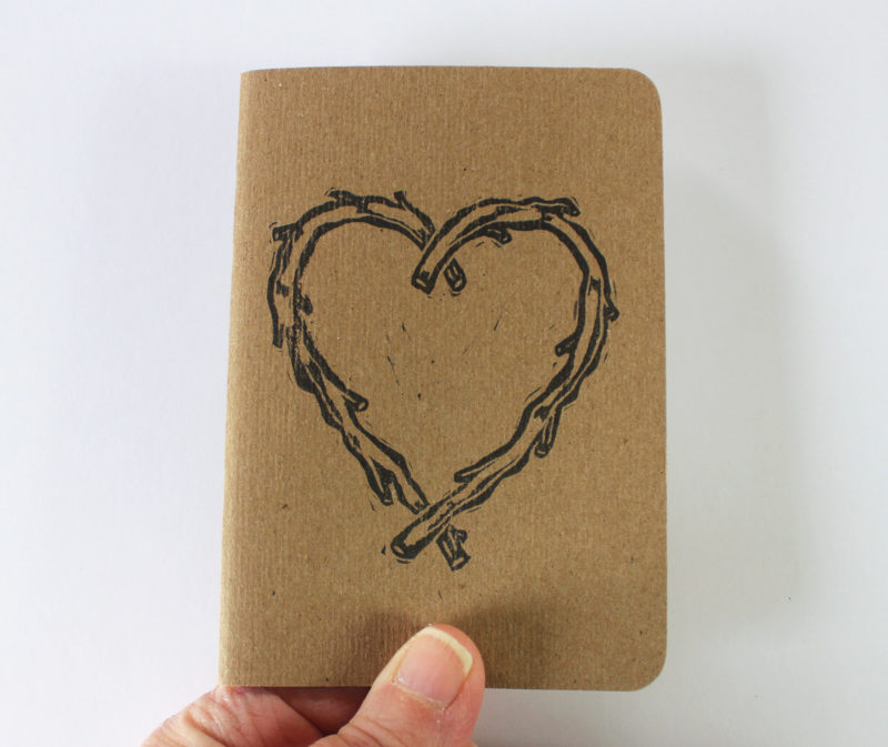 pocket size heart printed wedding vow book