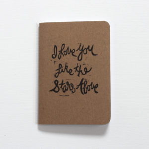 I love you like the stars above vow notebook